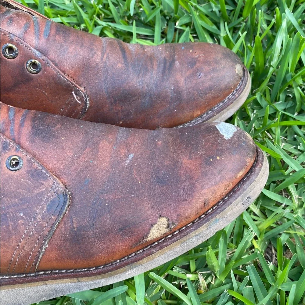 Red Wing Heritage Work Chukka Leather Boots Mens 10 D Copper Brown Made in USA